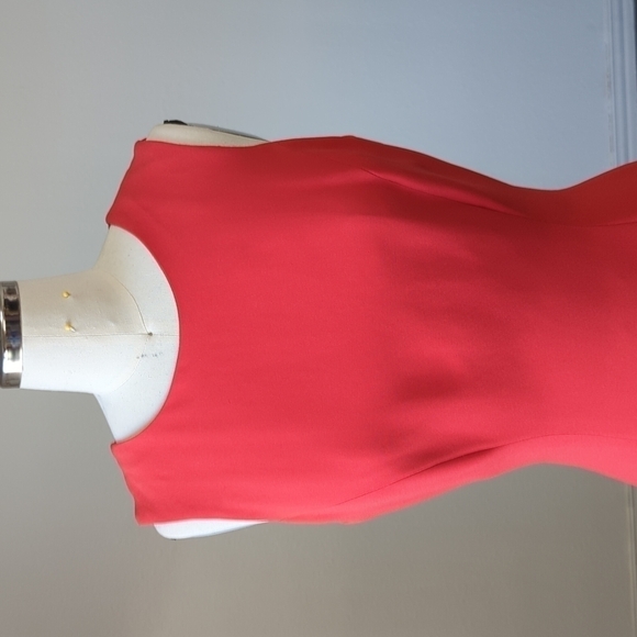 YL by Yair Vintage Sheath Cut out Bow Dress Red 6 retro mod preppy 90s 2000s - Picture 5 of 12